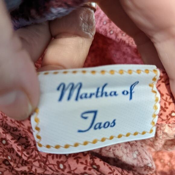 Vintage 60s 70s Martha of Taos Calico Broomstick Skirt Boho Prairie Cottagecore - Picture 5 of 13